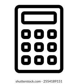 Business calculator icon with simple and line style