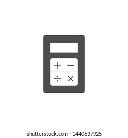Business, calculator icon. Vector illustration, flat design.