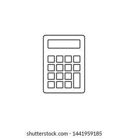 Business, calculator icon. Vector illustration, flat design.