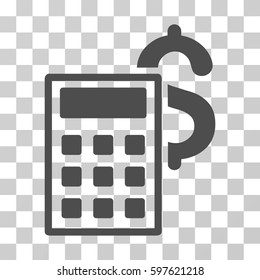 Business Calculator icon. Vector illustration style is flat iconic symbol, gray color, transparent background. Designed for web and software interfaces.