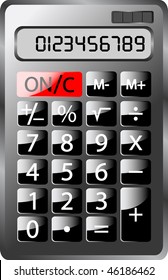 Business calculator on white background