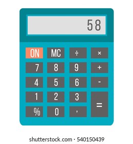 Business calculator technology vector icon.