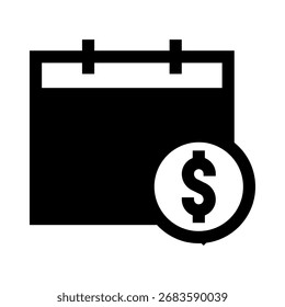 Business Calendar Date Solid Fill Icon