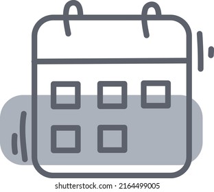 Calénder empresarial, ilustración, vector sobre fondo blanco.