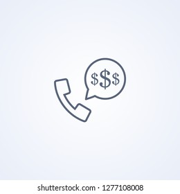 Business call, business conversation, cell, call, vector best gray line icon on white background, EPS 10