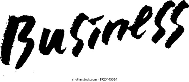 business calligraphy typography hand write brush pen draw black text keyword 