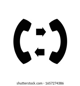 Business calls black icon, concept illustration, vector flat symbol, glyph sign.