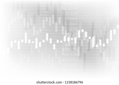 Business candle stick chart of stock market investment investment on a gray background. Business concept for reports and design.