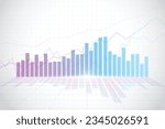 Business candle stick graph chart of stock market investment trading on white background design. Bullish point, Trend of graph. Vector illustration