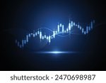 Business candle stick graph chart of stock market investment trading on white background design. Bullish point, Trend of graph. Vector illustration