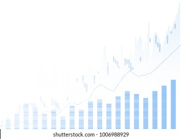 Business candle stick graph chart of stock market investment trading, Bullish point, Bearish point. trend of graph vector design.