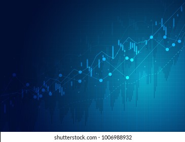 Business candle stick graph chart of stock market investment trading, Bullish point, Bearish point. trend of graph vector design.