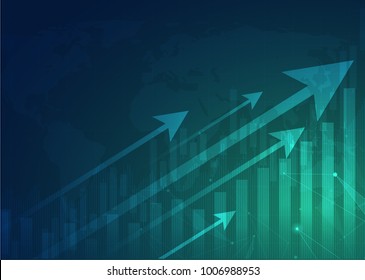 Business candle stick graph chart of stock market investment trading, Bullish point, Bearish point. trend of graph vector design.