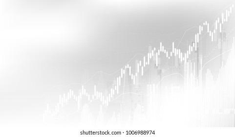 Business candle stick graph chart of stock market investment trading, Bullish point, Bearish point. trend of graph vector design.