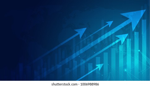 Business candle stick graph chart of stock market investment trading, Bullish point, Bearish point. trend of graph vector design.