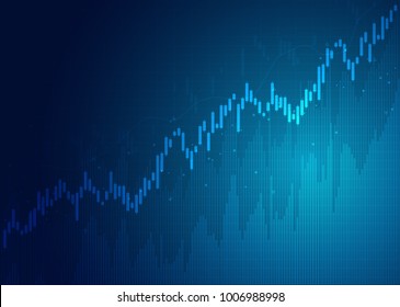 Business candle stick graph chart of stock market investment trading, Bullish point, Bearish point. trend of graph vector design.