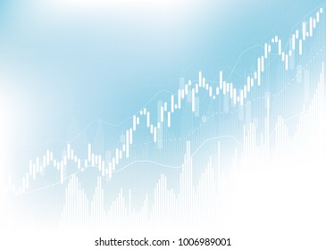 Business candle stick graph chart of stock market investment trading, Bullish point, Bearish point. trend of graph vector design.