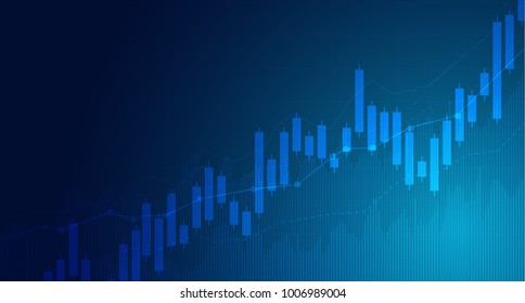 Business candle stick graph chart of stock market investment trading, Bullish point, Bearish point. trend of graph vector design.