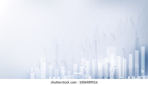 Business candle stick graph chart of stock market investment trading, Bullish point, Bearish point. trend of graph vector design.