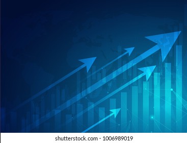 Business candle stick graph chart of stock market investment trading, Bullish point, Bearish point. trend of graph vector design.