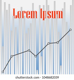 Business candle stick graph chart of stock market investment trading on white blue background design. Candle stick graph chart of stock market investment trading. Bullish point, Trend of graph.