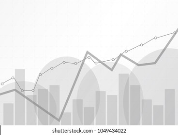 Business candle stick graph chart of stock market investment trading. Financial chart with up trend line graph, Trend of graph. Vector illustration
