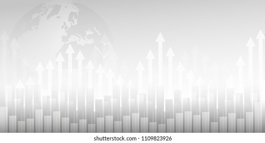 Business candle stick graph chart of stock market investment trading. Trend of graph. Vector illustration
