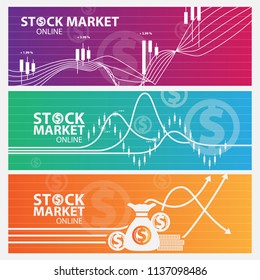Business candle stick graph chart of stock market investment trading, vector design.