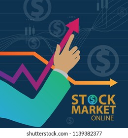 Business candle stick graph chart of stock market investment trading, vector design.