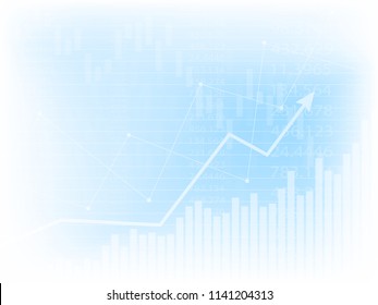 Business candle stick graph chart of stock market investment trading . Bullish point, Trend of graph. Vector illustration