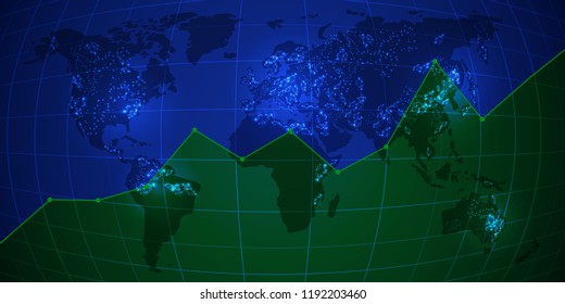 Business candle stick graph chart of stock market investment trading. Trend of graph. Vector illustration