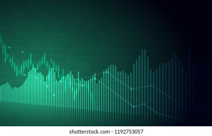 Business candle stick graph chart of stock market investment trading, Bullish point, Bearish point. trend of graph vector design.