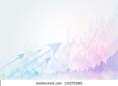 Business candle stick graph chart of stock market investment trading, Bullish point, Bearish point. trend of graph vector design.