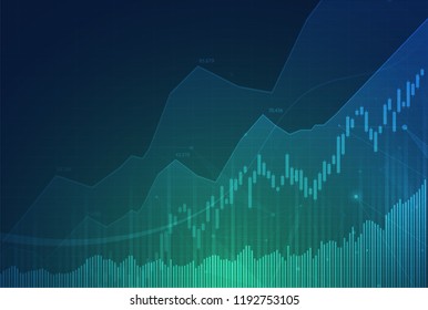 Business candle stick graph chart of stock market investment trading, Bullish point, Bearish point. trend of graph vector design.