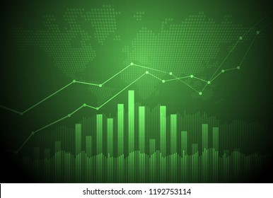 Business candle stick graph chart of stock market investment trading, Bullish point, Bearish point. trend of graph vector design.