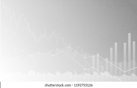 Business candle stick graph chart of stock market investment trading, Bullish point, Bearish point. trend of graph vector design.