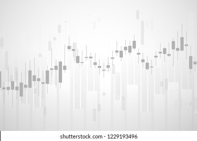 Business Candle Stick Graph Chart Of Stock Market Investment Trading. Trend Of Graph. Vector Illustration