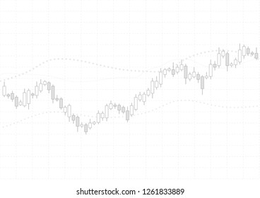 Business candle stick graph chart of stock market investment trading on white background design. Bullish point, Forex, Trend of graph. Vector illustration