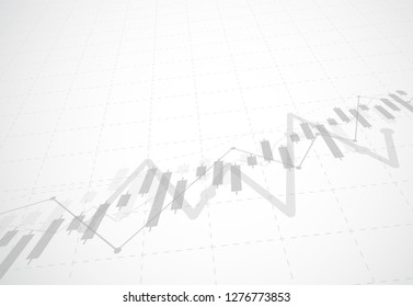 Business candle stick graph chart of stock market investment trading on dark background design. Bullish point, Trend of graph. Vector illustration