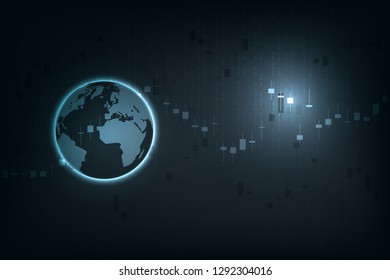 Business candle stick graph chart of stock market investment trading, Bullish point, Bearish point for business and financial concepts, reports and investment. Vector illustration