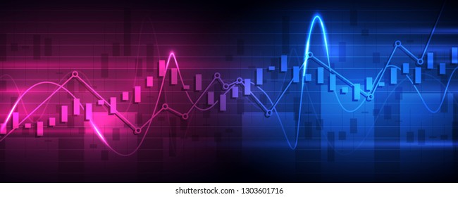 Business candle stick graph chart of stock market investment trading, Bullish point, Bearish point for business and financial concepts, reports and investment. Vector illustration