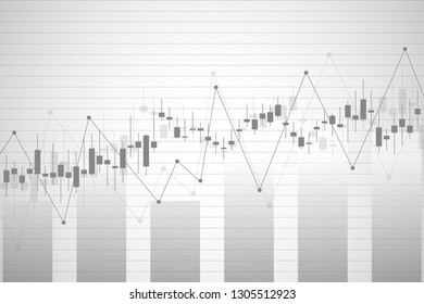 Business candle stick graph chart of stock market investment trading, Bullish point, Bearish point for business and financial concepts, reports and investment. Vector illustration