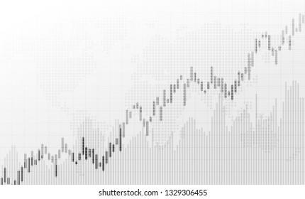 Gráfico del palillo de la vela del negocio del comercio de la inversión del mercado de valores, punto alcista, punto bajista. concepto para la inversión financiera o las tendencias económicas del diseño del Vector del gráfico.