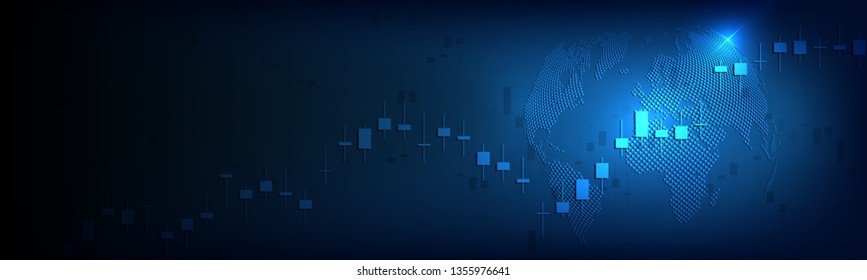 Business candle stick graph chart of stock market investment trading, Bullish point, Bearish point for business and financial concepts, reports and investment. Vector illustration