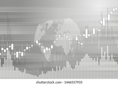 Business candle stick graph chart of stock market investment trading, Bullish point, Bearish point for business and financial concepts, reports and investment. Vector illustration