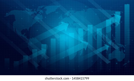 Business candle stick graph chart of stock market investment trading, Bullish point, Bearish point. trend of graph vector design.