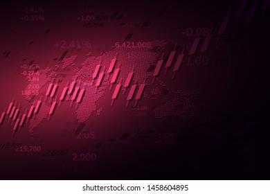 Business candle stick graph chart of stock market investment trading, Bullish point, Bearish point for business and financial concepts, reports and investment. Vector illustration