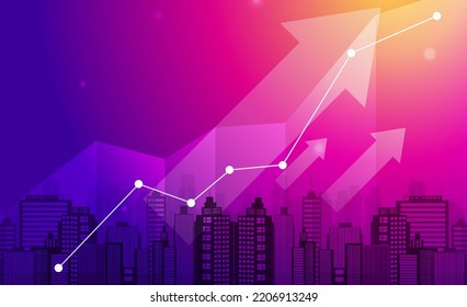 Business candle stick graph chart of stock market investment trading, Bullish point, Bearish point. trend of graph vector design.
