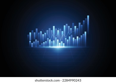 Business candle stick graph chart of stock market investment trading on white background design. Bullish point, Trend of graph. Vector illustration