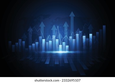 Business candle stick graph chart of stock market investment trading on white background design. Bullish point, Trend of graph. Vector illustration